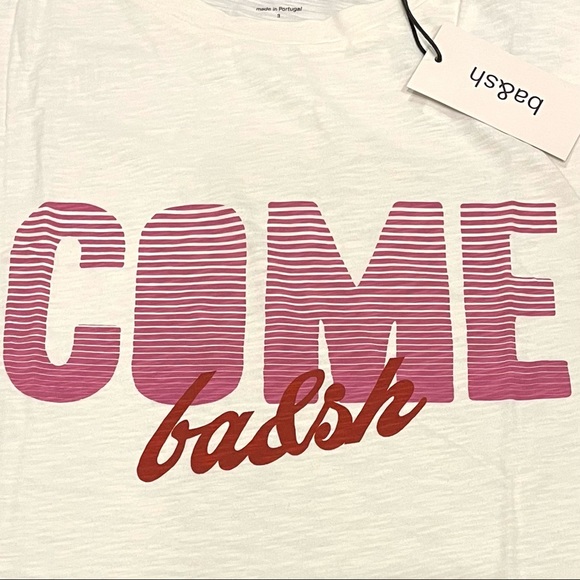 NEW Ba&sh Coby printed T shirt size 3 Ivory - Picture 3 of 8